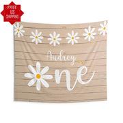 Rustic Daisy Retro Birthday Party Backdrop - iJay Backdrops