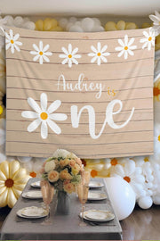 Rustic Daisy Retro Birthday Party Backdrop - iJay Backdrops