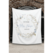 Blue Wildflower Future Mrs. Backdrop - iJay Backdrops