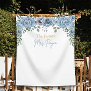 Blue floral Future Mrs Backdrop - iJay Backdrops