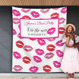 Kiss the Miss Goodbye Bridal Shower Backdrop