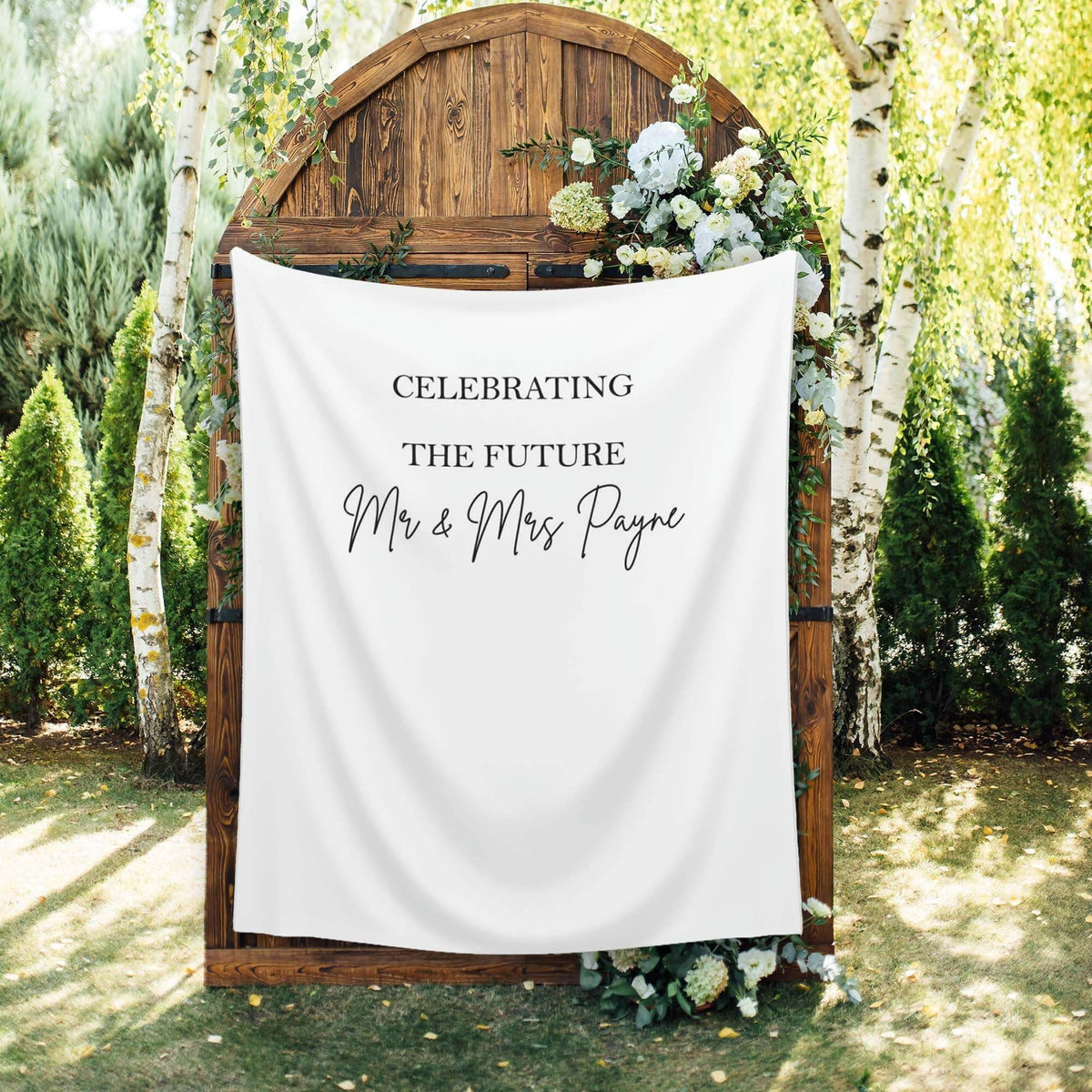 Engagement Script Wedding Backdrop - iJay Backdrops