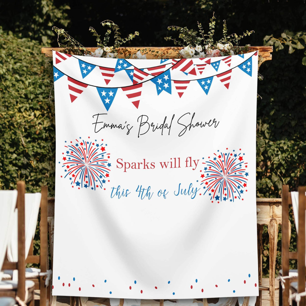 4th of July, Independence Day Bridal Shower Backdrop - iJay Backdrops