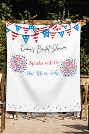 4th of July, Independence Day Bridal Shower Backdrop - iJay Backdrops