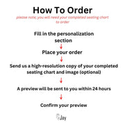 Large Seating Chart Backdrop - iJay Backdrops