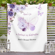 Purple Floral Butterfly Future Mrs Backdrop - iJay Backdrops