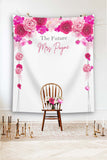 Hot Pink Floral Roses Bridal Shower Backdrop