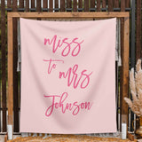 Hot Pink Miss to Mrs Backdrop