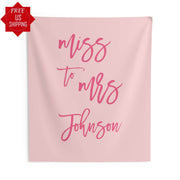 Hot Pink Miss to Mrs Backdrop - iJay Backdrops