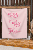 Hot Pink Miss to Mrs Backdrop