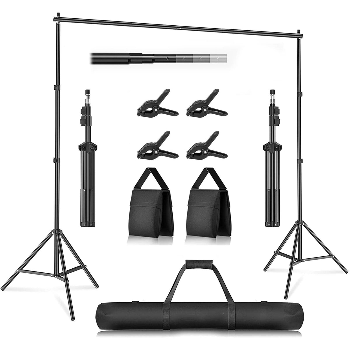 Backdrop Stand - 10ft/3m Wide, 7ft/2m High Adjustable - iJay Backdrops