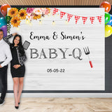 Rustic BBQ Baby Shower Backdrop