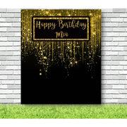 Black and Gold Glitter Photo Backdrop - iJay Backdrops