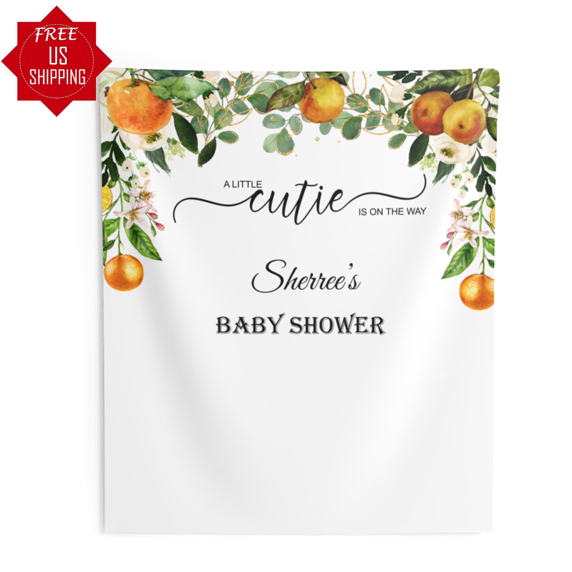 Citrus Baby Shower Backdrop