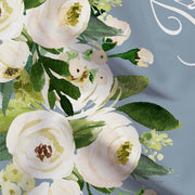 Floral Backdrop for a Dusty Blue Wedding Theme - iJay Backdrops