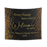 Family Reunion Backdrop - Black and Gold