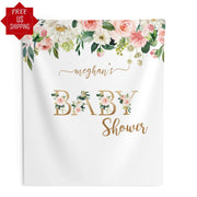 Custom Baby Shower Backdrop for Girl - iJay Backdrops