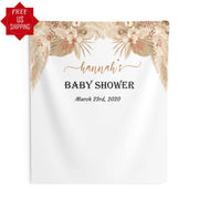 Custom Pampas Grass Baby Shower Backdrop - iJay Backdrops