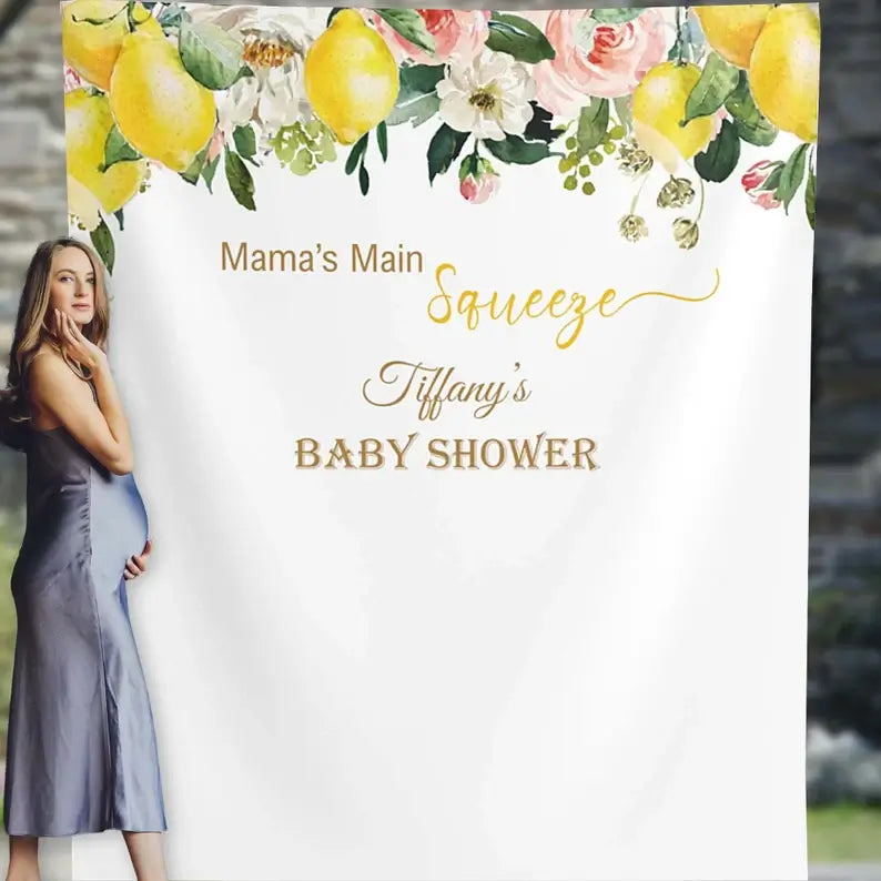 Lemon Baby Shower Backdrop