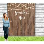 Custom Rustic Backdrop with light prints - iJay Backdrops