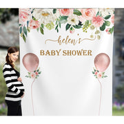 Baby Shower Decorations, Baby Shower Backdrop with Balloons, Photo Booth Backdrop Girl  01BS31