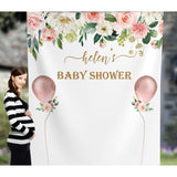 Floral Balloon Baby Shower Backdrop