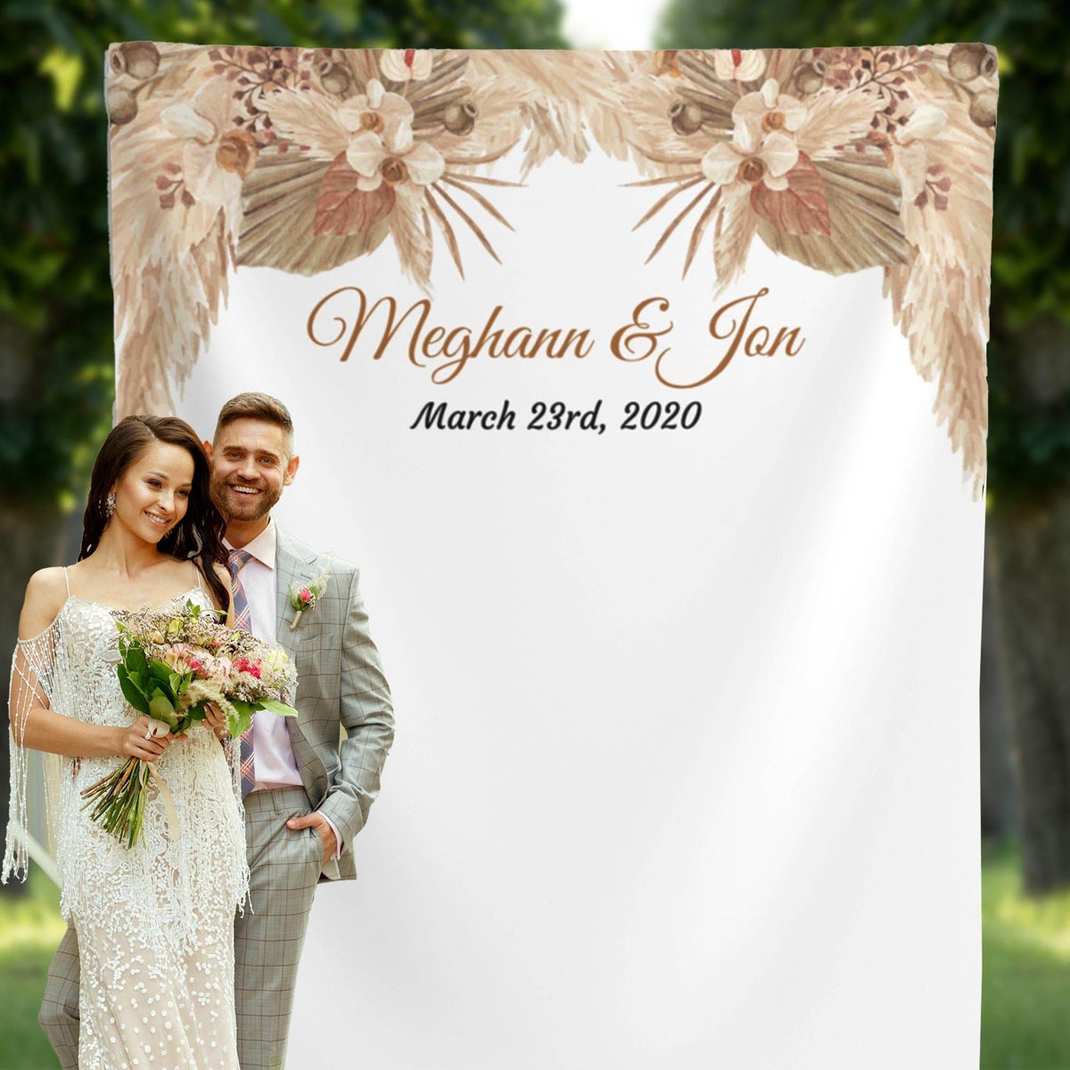 Pampas Grass Wedding Backdrop - iJay Backdrops