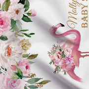 Flamingo Floral Pink Baby Shower Backdrop - iJay Backdrops