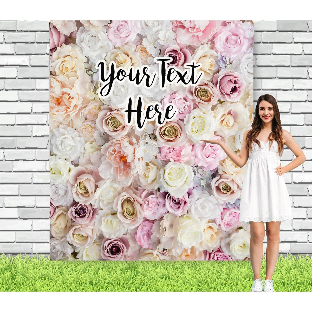 Pink Rose Flower Wall Backdrop - iJay Backdrops