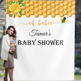 Bee Baby Shower, Baby Shower Backdrop, Oh Babee, Mum to Bee, Bee Backdrop, Gender Neutral Banner, honey bee Baby, honeycomb Decorations