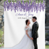 Purple Floral Wedding Backdrop