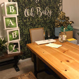 Fabric Grass Baby Shower Backdrop