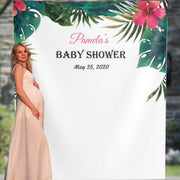 Tropical Baby Shower Backdrop, Hawaiian Baby Shower Decorations, Photo Booth Backdrop - iJay Backdrops