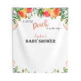 Peach Baby Shower Backdrop, Peach Baby Shower Decoration Girl, Floral Peach baby Banner, Peach Backdrop, A little peach on the way