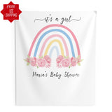 Baby Shower Decoration Girl | Pink Rainbow Backdrop | It's a girl baby shower| Simple Rainbow Baby Room Decor | Nusery Room Decor 01BAS11