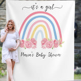 Baby Shower Decoration Girl | Pink Rainbow Backdrop | It's a girl baby shower| Simple Rainbow Baby Room Decor | Nusery Room Decor 01BAS11