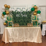Personalized Fabric Grass Backdrop with Flowers