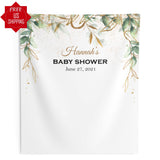 Greenery Watercolor Baby Shower Backdrop, Eucalyptus Backdrop, Minimalist Baby Shower Backdrop, Bridal Shower Backdrop, Wedding Backdrop