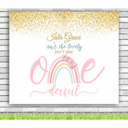 Rainbow First Birthday Backdrop - iJay Backdrops