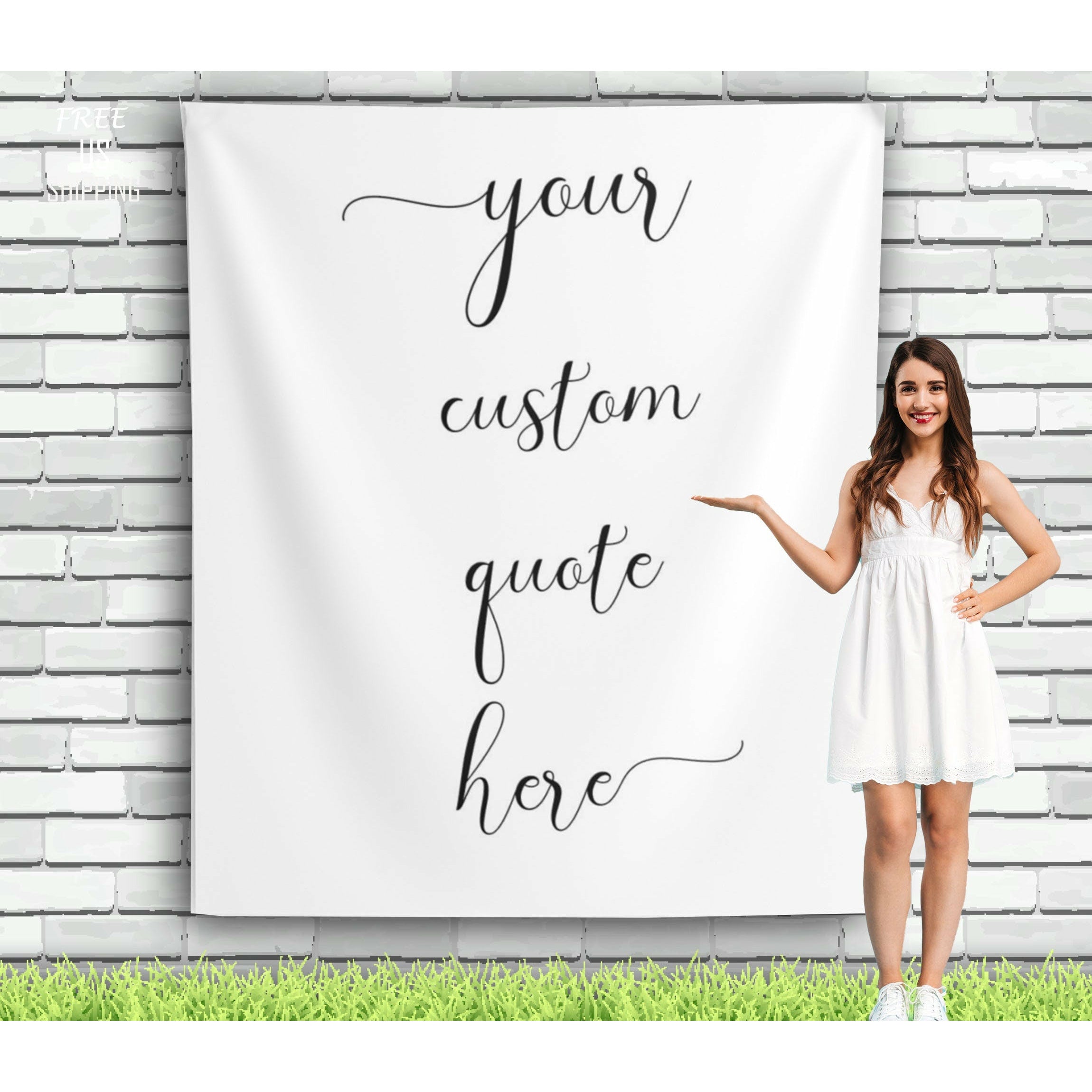 Custom Quote Backdrop for Weddings
