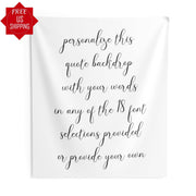 Custom Quote Backdrop for Weddings - iJay Backdrops