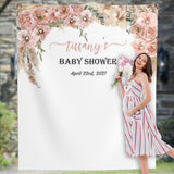 Bohemian Backdrop, Baby Shower Backdrop Decor, Bohemian Baby Shower Decor, Tropical Desert Floral Pink Floral Boho Backdrop