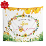 First Bee Day Party Backdrop for Girls