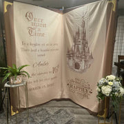Once upon a time Princess Birthday Backdrop - iJay Backdrops