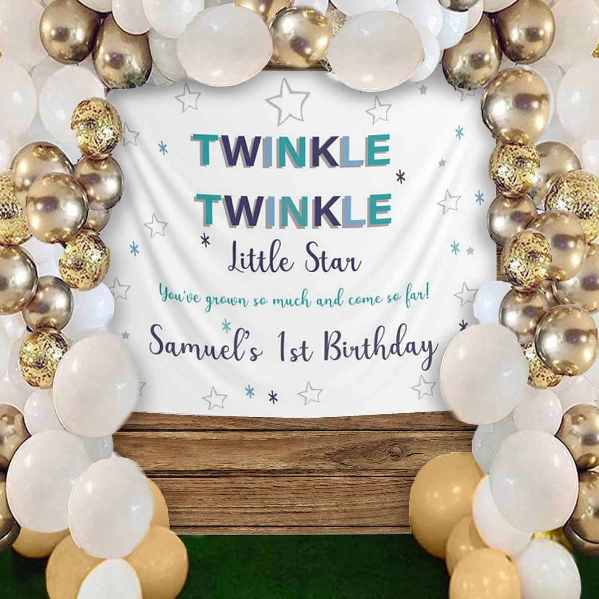 Twinkle Little Star First Birthday Backdrop - iJay Backdrops
