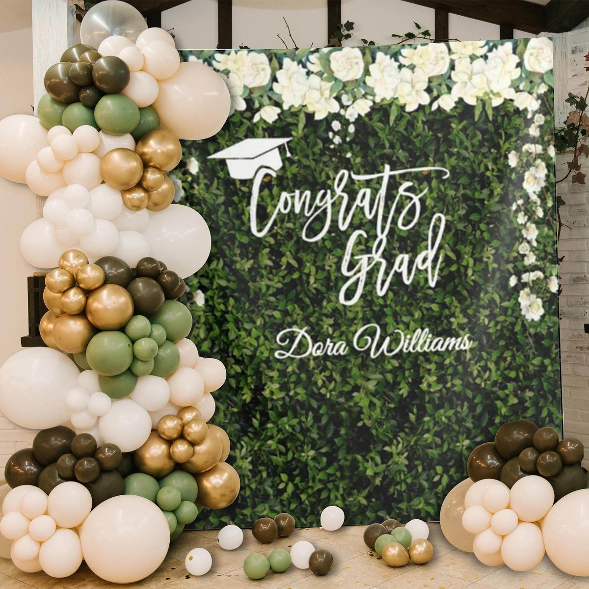 Fabric Grass Wall Graduation Backdrop - iJay Backdrops