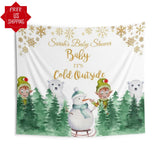 Winter Baby Shower Backdrop, Baby Its Cold Outside, Gender Neutral Baby Shower Banner, Winter Baby Shower Decoration