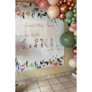 Sweet Baby Girl Floral Baby Shower Backdrop - iJay Backdrops