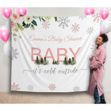 Winter wonderland baby shower, Custom Baby Shower Backdrop, Wnter baby shower decorations, Baby It's Cold Outside