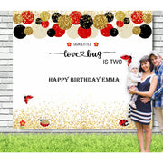 Ladybug Birthday Backdrop - iJay Backdrops